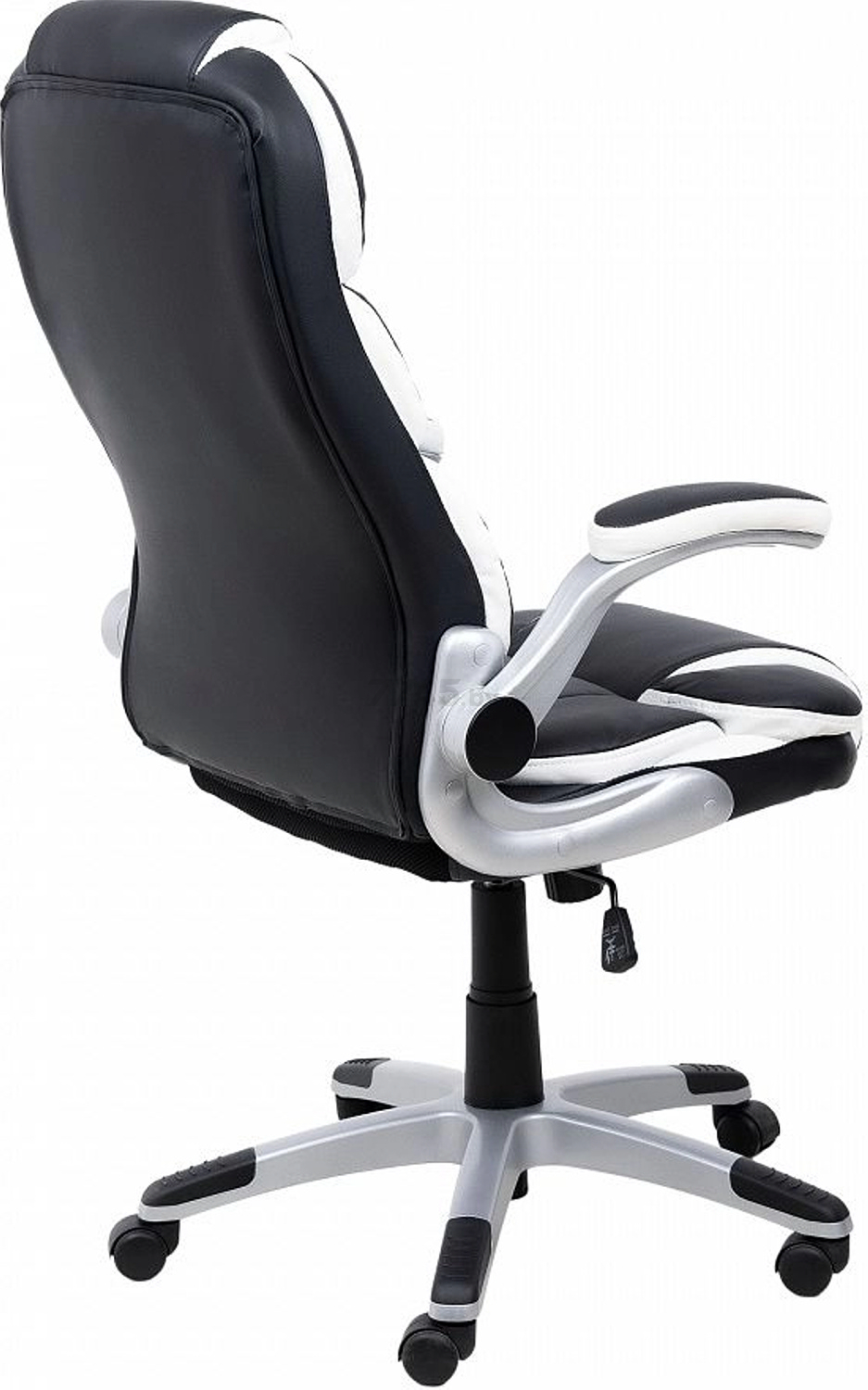 Кресло компьютерное AKSHOME Antony Eco черный с белыми вставками (86376) - Фото 5