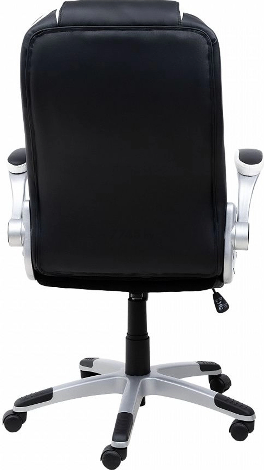 Кресло компьютерное AKSHOME Antony Eco черный с белыми вставками (86376) - Фото 6