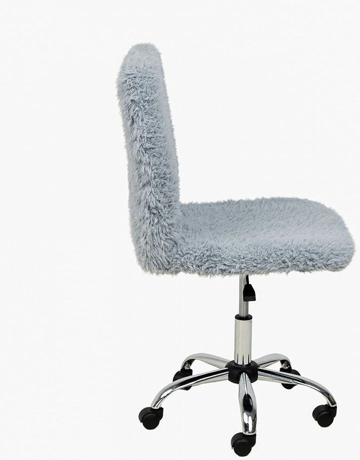 Кресло компьютерное AKSHOME Fluffy искусственный мех серый (86382) - Фото 3