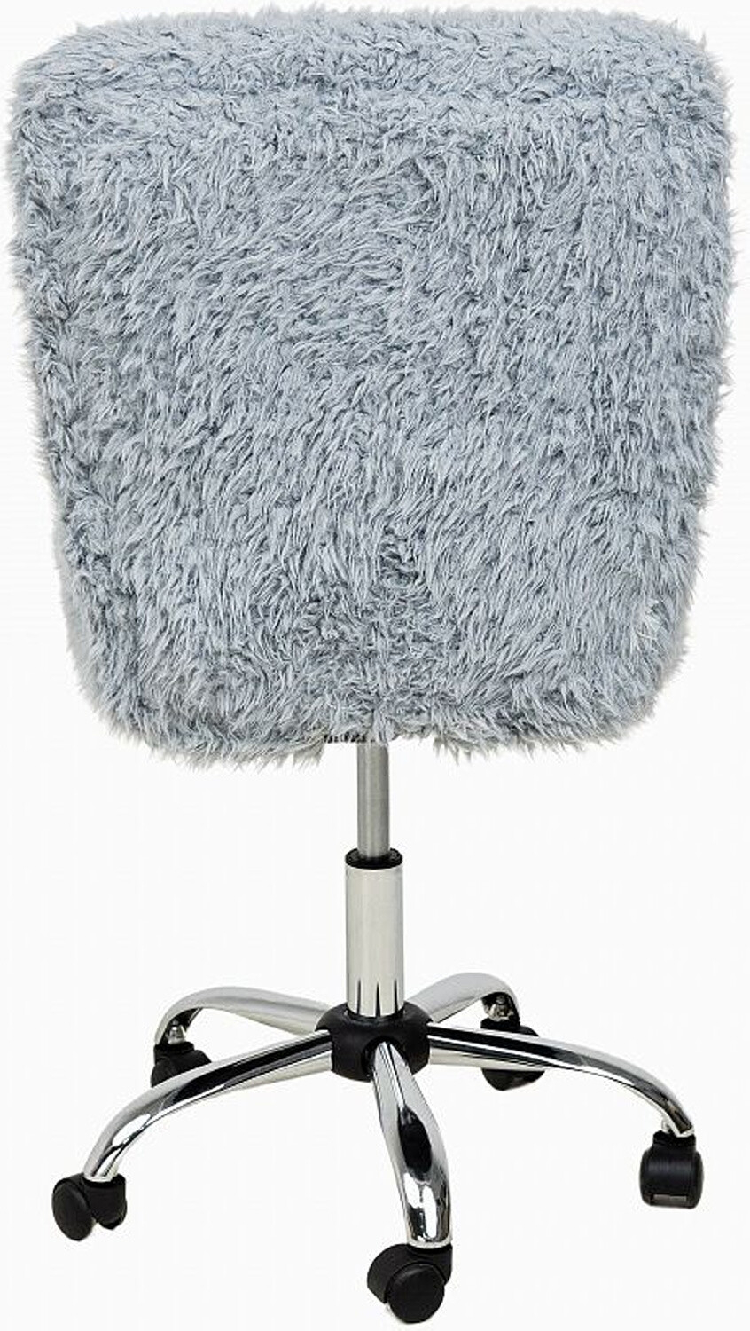 Кресло компьютерное AKSHOME Fluffy искусственный мех серый (86382) - Фото 5