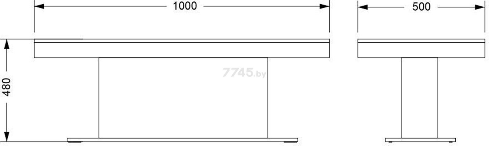 Стол журнальный ЭЛИГАРД Sheldon дуб каньон 100х55х48 см - Фото 7