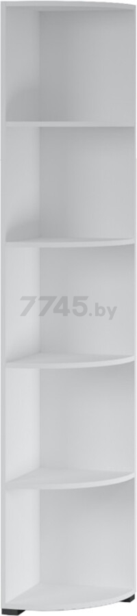 Стеллаж ИМПЕРИАЛ Йорк угловой белый жемчуг 34х34х205 см