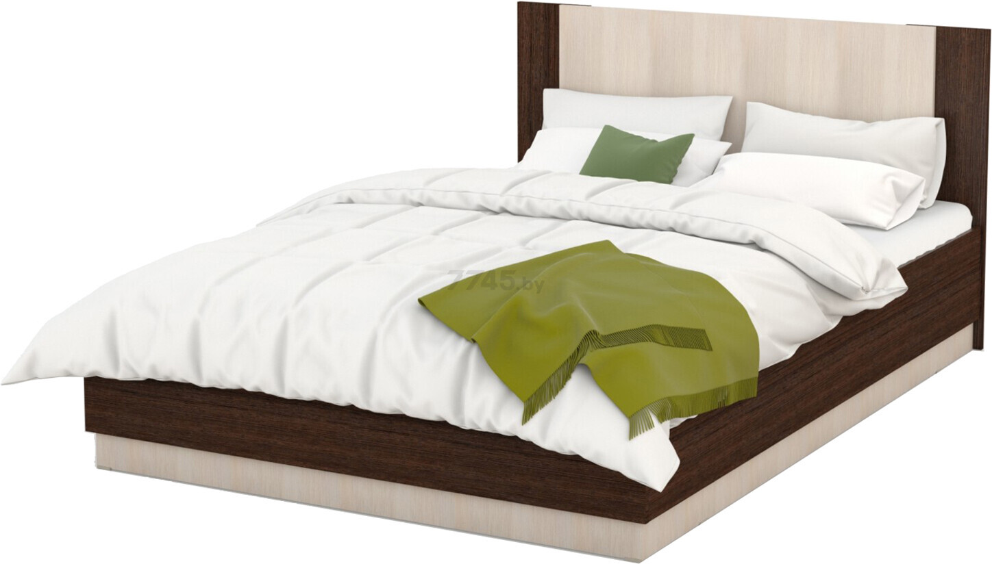 Кровать двуспальная ИМПЕРИАЛ Аврора 160 с подъемным механизмом венге/дуб молочный 160х200 см