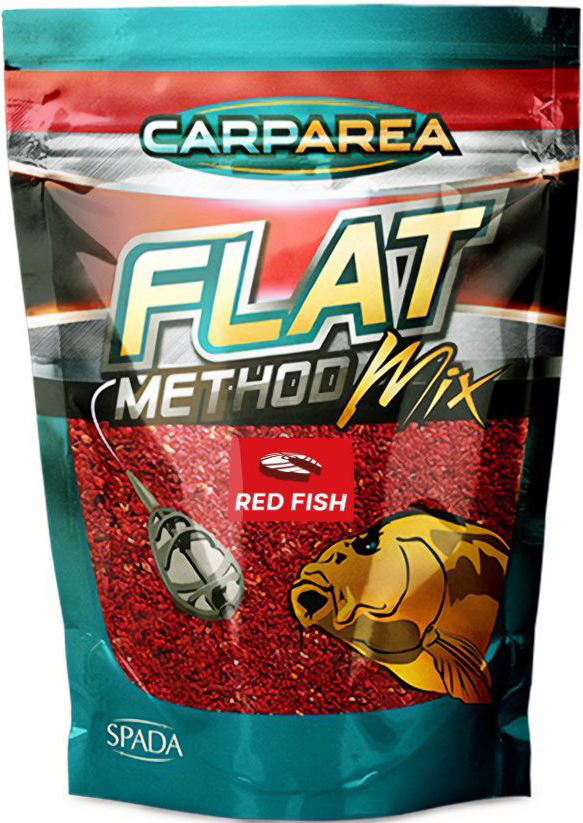 Прикормка рыболовная CARPAREA Карп Flat Method Красная рыба 600 г (FLM-04)