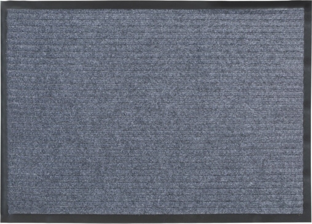 Коврик придверный влаговпитывающий 40х60 см SUNSTEP Ребристый серый (35-031)