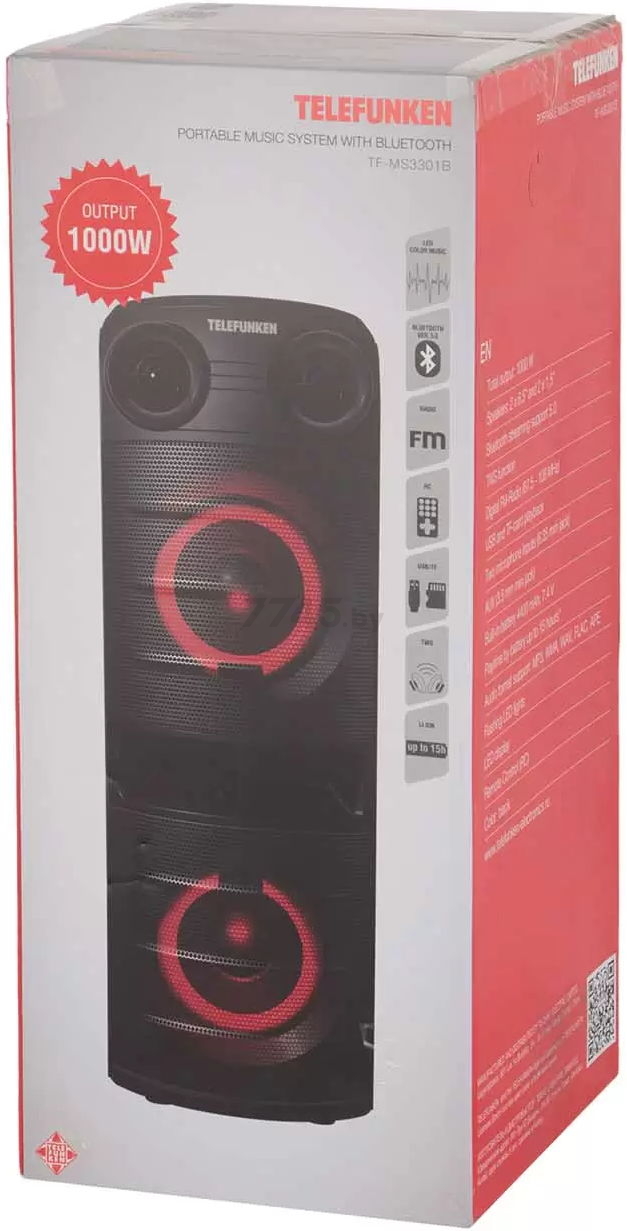 Колонка для вечеринок TELEFUNKEN TF-MS3301B Black - Фото 8