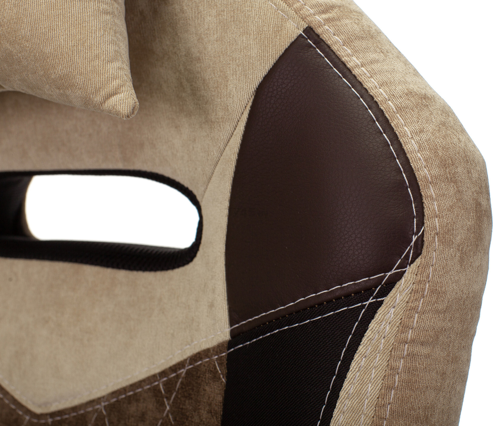Кресло геймерское ZOMBIE Viking 6 Knight Fabric ткань/экокожа коричневый/бежевый - Фото 8