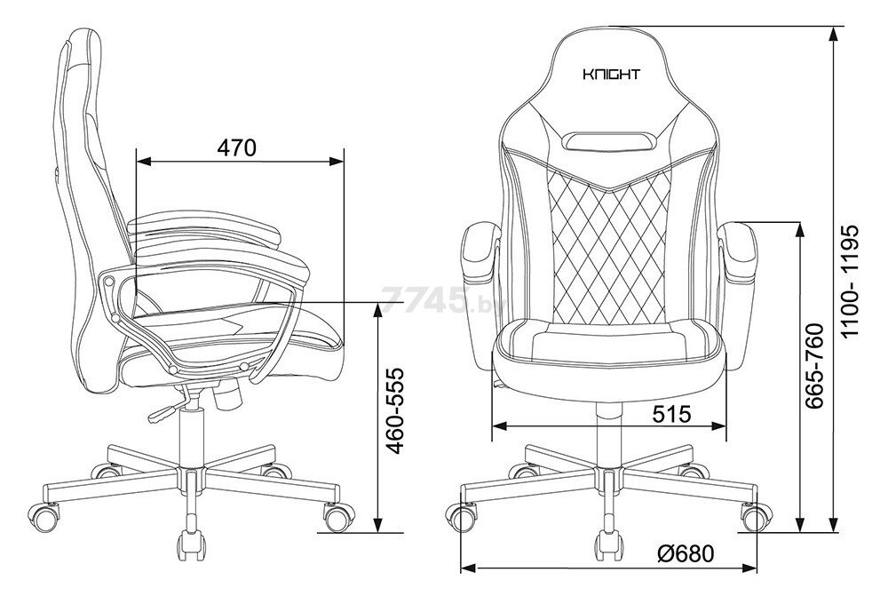 Кресло геймерское ZOMBIE Viking 6 Knight Fabric ткань/экокожа коричневый/бежевый - Фото 13