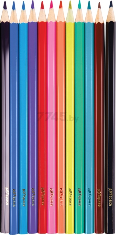 Карандаши цветные ARTSPACE Подводный мир 12 цветов заточенные (237346) - Фото 5