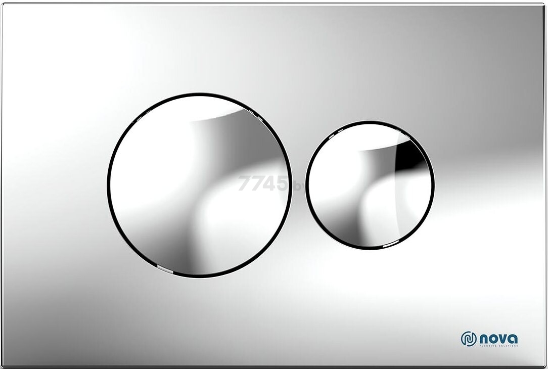 Кнопка смыва NOVA круглая хром (7312)