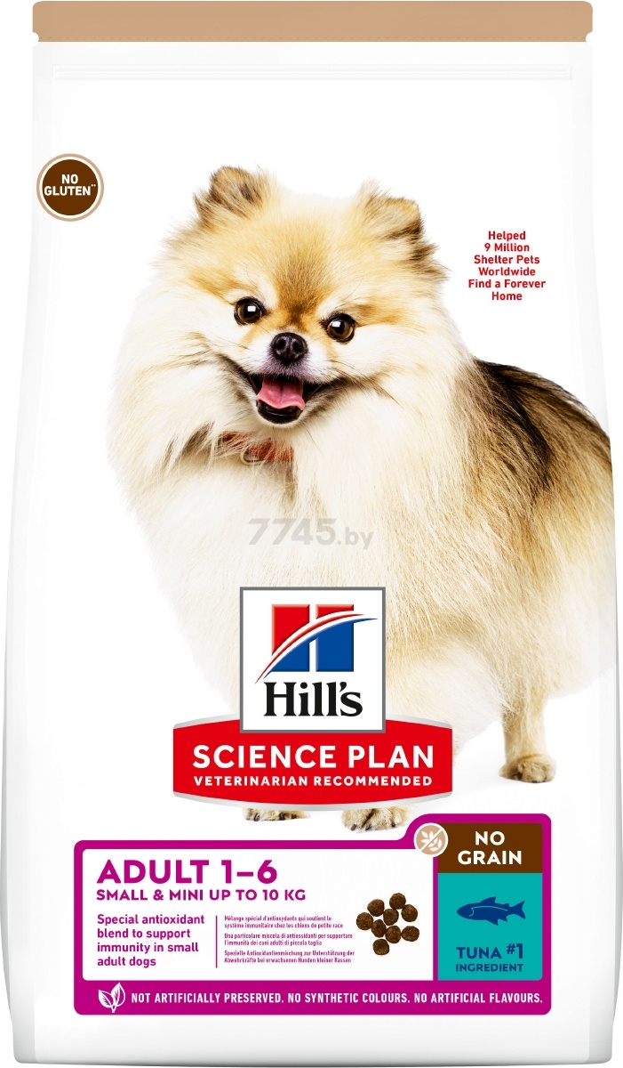Сухой корм для собак беззерновой HILL'S Science Plan No Grain Adult Small&Mini тунец 6 кг (52742037530)