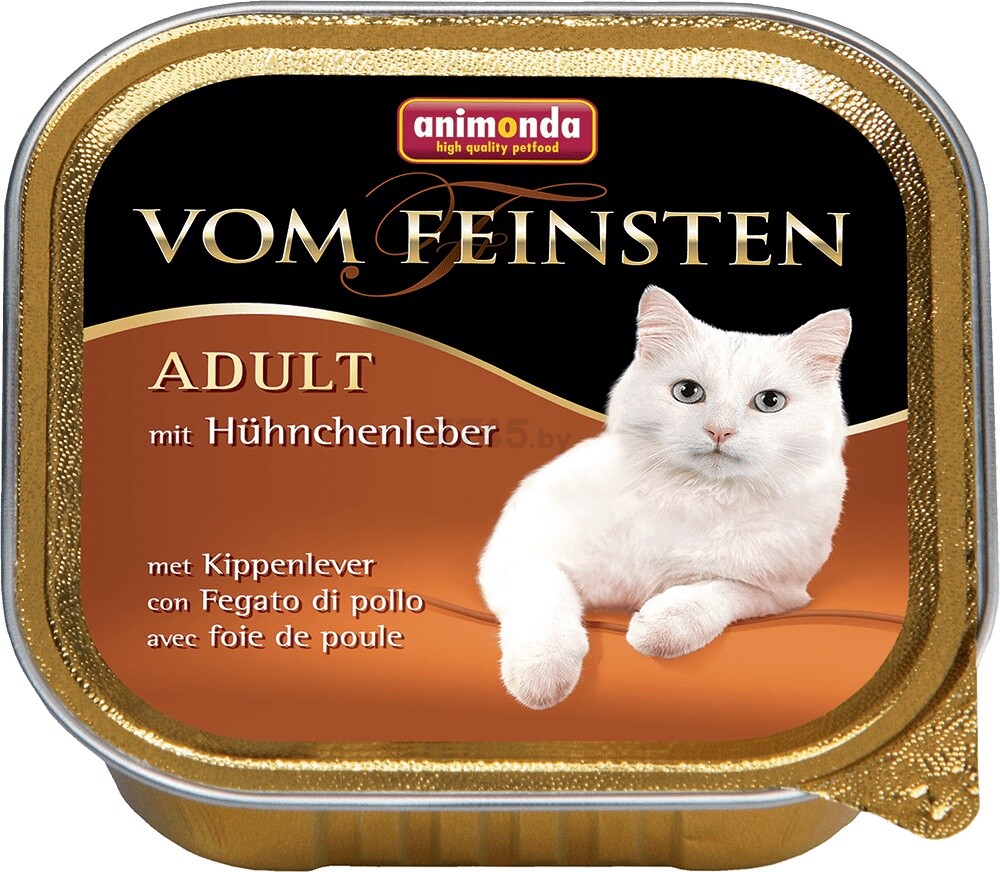 Влажный корм для кошек ANIMONDA Vom Feinsten Adult куриная печень ламистер 100 г (4017721834438)