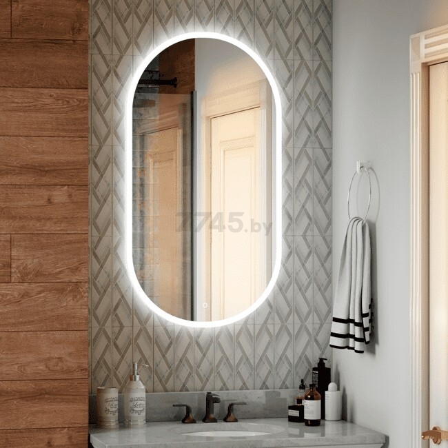 Зеркало для ванной с подсветкой КОНТИНЕНТ Delight LED 550х1000 (ЗЛП458) - Фото 3