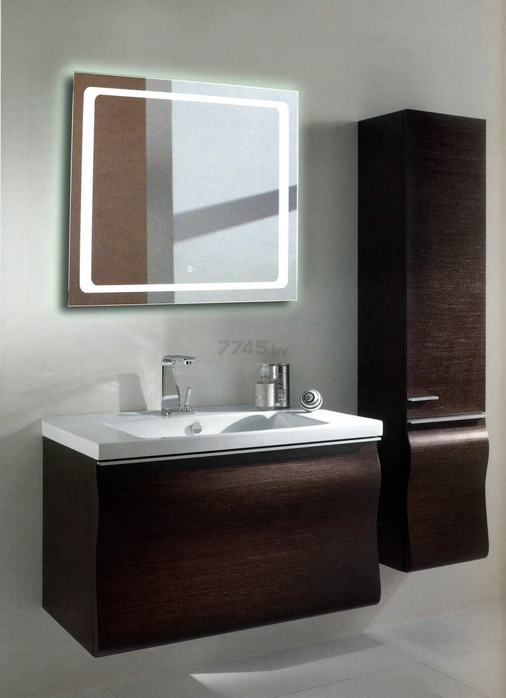 Зеркало для ванной с подсветкой КОНТИНЕНТ Quattro LED 900х700 (ЗЛП1267) - Фото 5