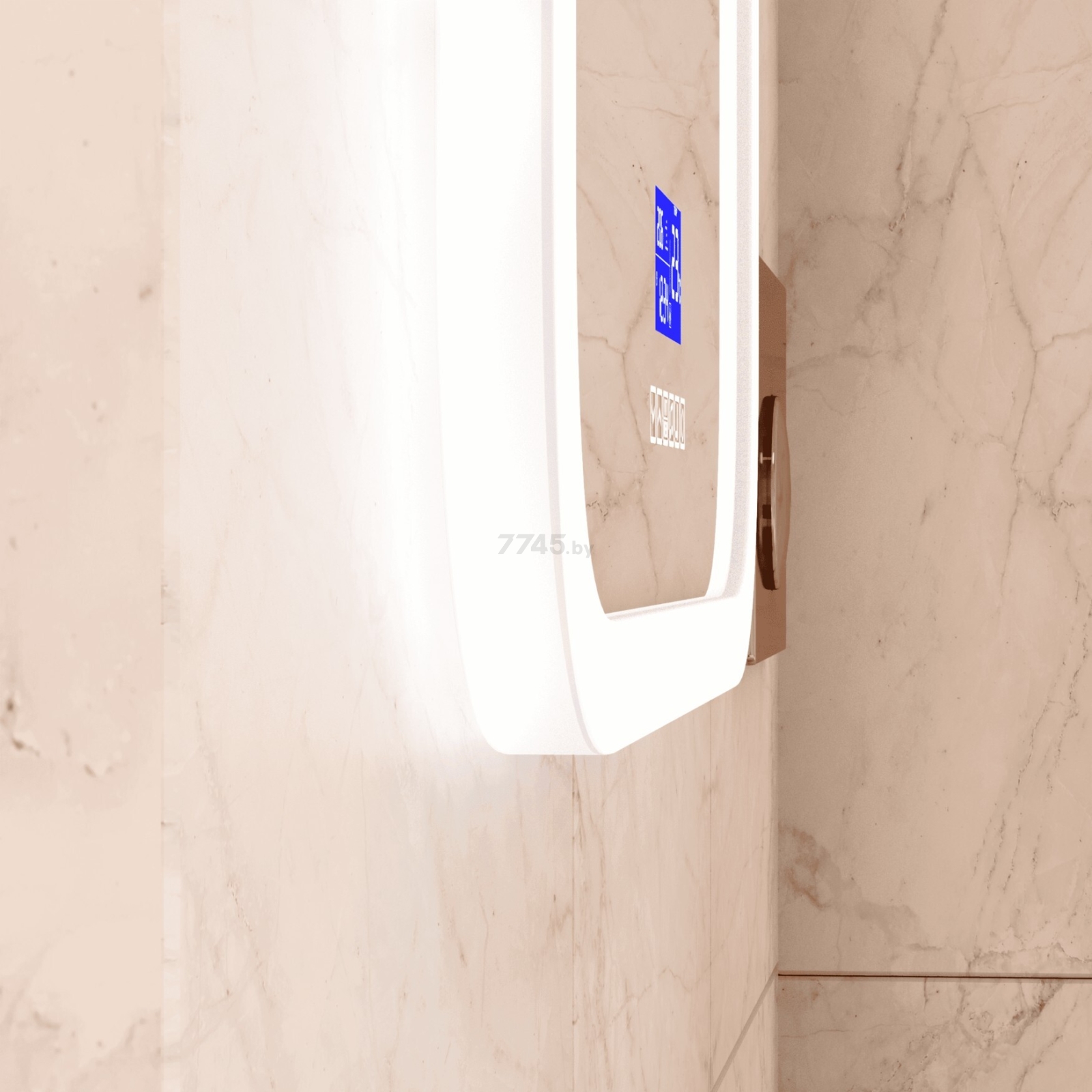 Зеркало для ванной с подсветкой КОНТИНЕНТ Glamour LED 700х900 с многофункциональной панелью и подогревом (ЗЛП451) - Фото 5