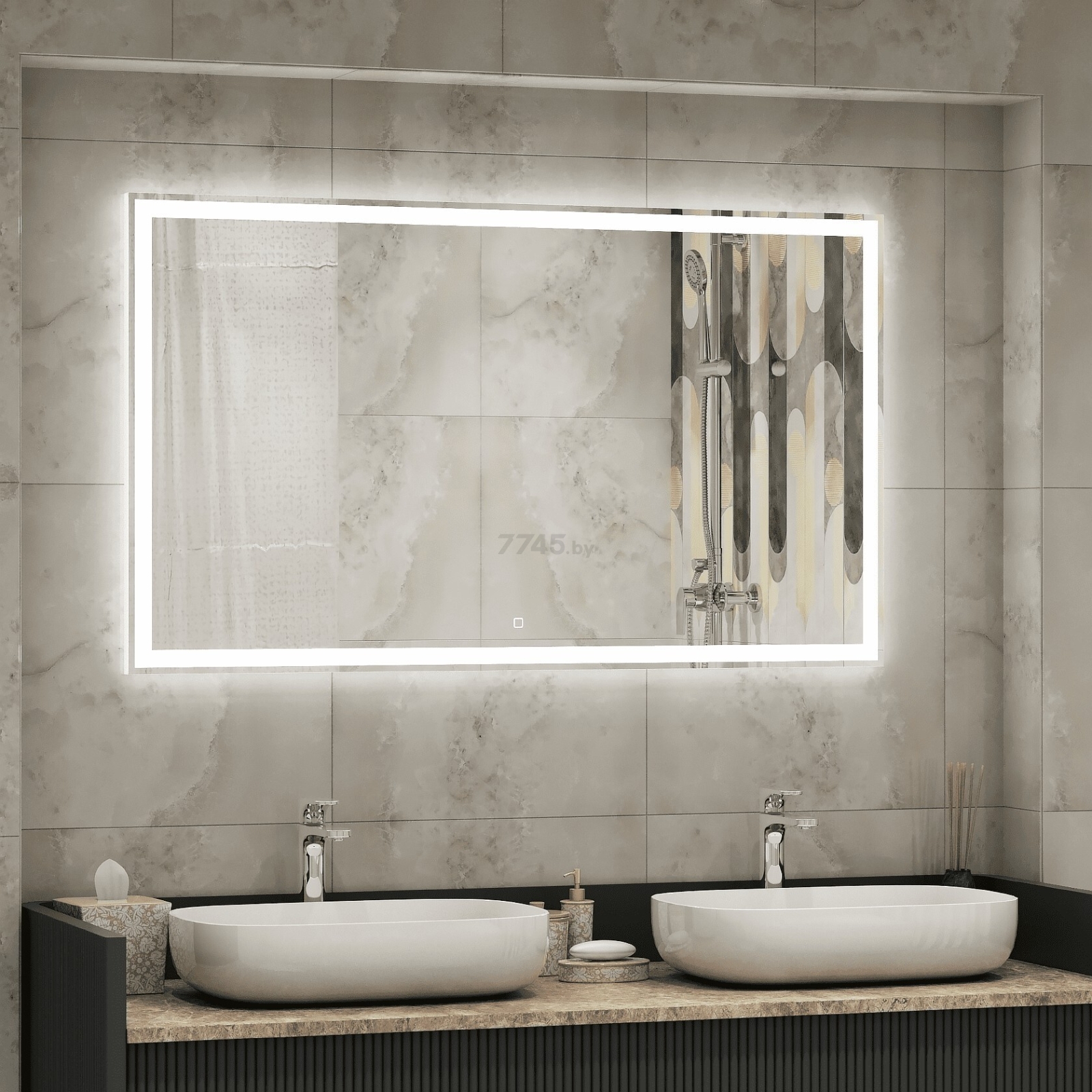 Зеркало для ванной с подсветкой КОНТИНЕНТ Mercury LED 1200х800 (ЗЛП934) - Фото 5