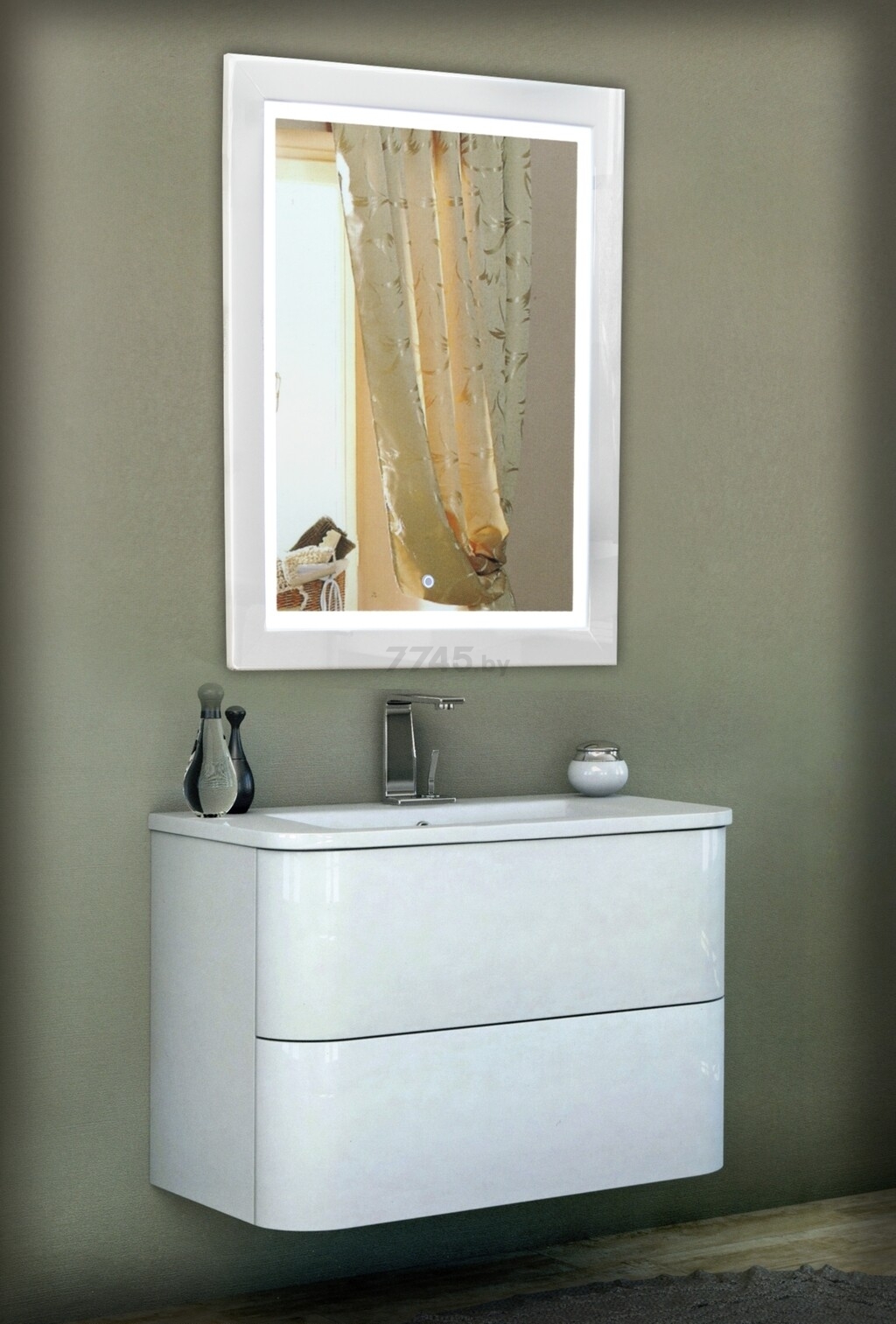 Зеркало для ванной с подсветкой КОНТИНЕНТ Lines LED 600х740 (ЗЛП74) - Фото 3