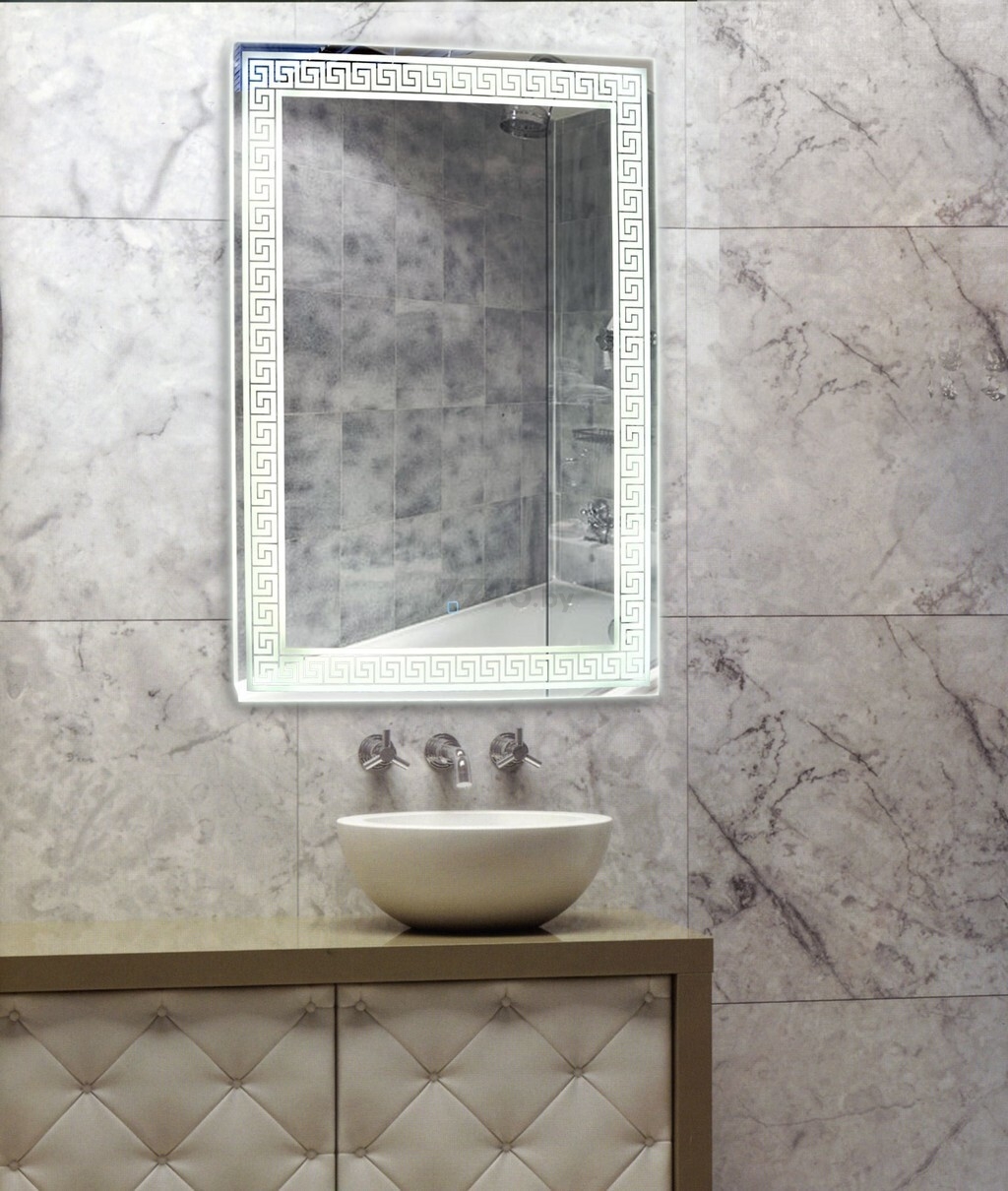 Зеркало для ванной с подсветкой КОНТИНЕНТ Apollo LED 800х900 (ЗЛП1033) - Фото 2