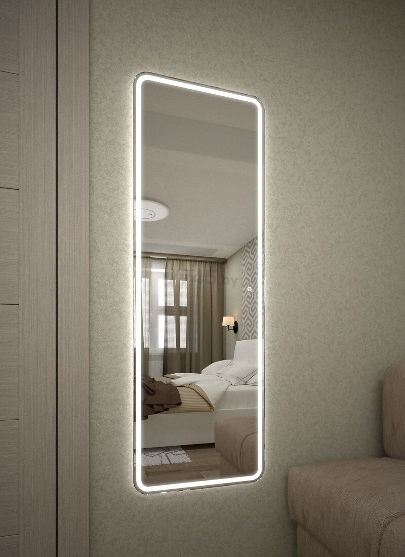Зеркало для ванной с подсветкой КОНТИНЕНТ Loren LED 455х1350 (ЗЛП430) - Фото 6