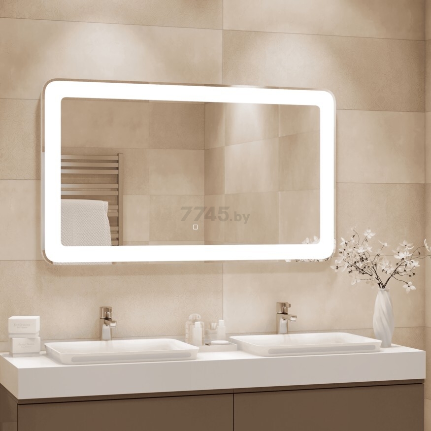 Зеркало для ванной с подсветкой КОНТИНЕНТ Velvette LED 1200х700 (ЗЛП467) - Фото 4