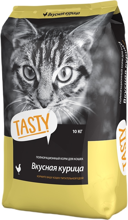 Сухой корм для кошек TASTY курица 10 кг (4607004707988)
