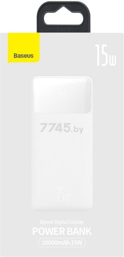 Power bank BASEUS Bipow Digital Display 20000mAh White (PPDML-J02) - Фото 12