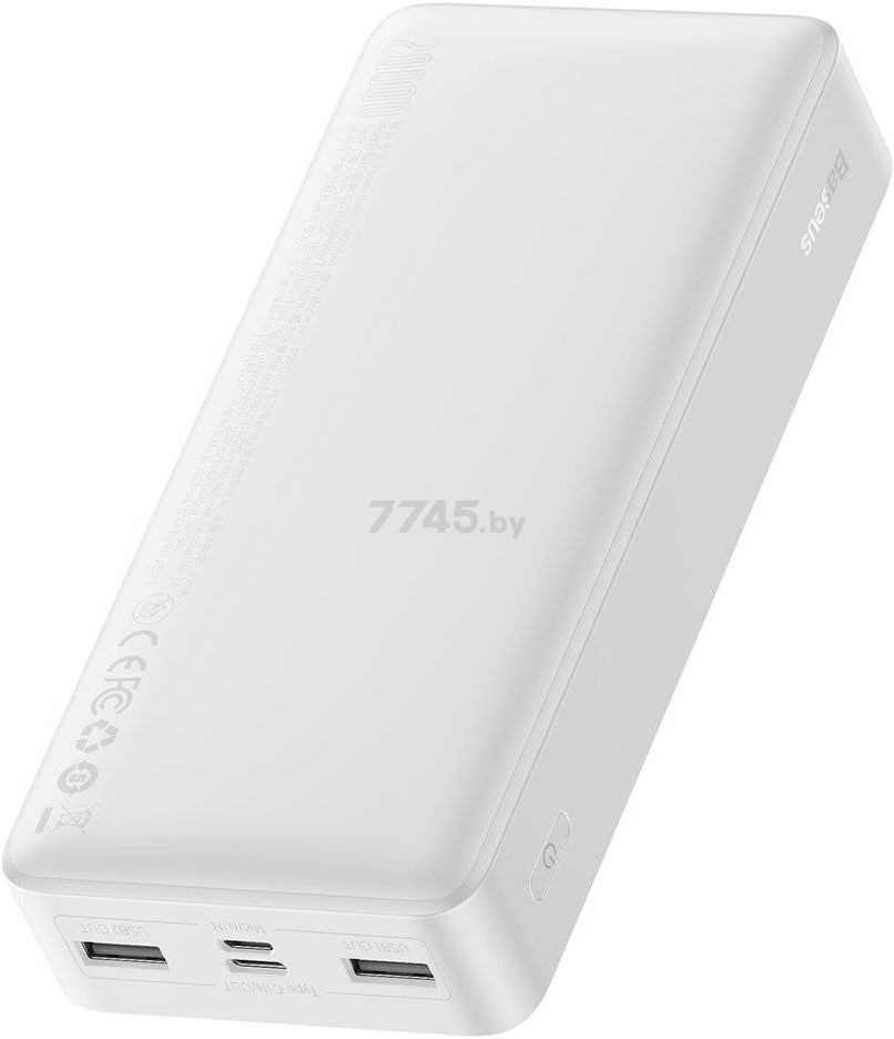 Power bank BASEUS Bipow Digital Display 20000mAh White (PPDML-J02) - Фото 3