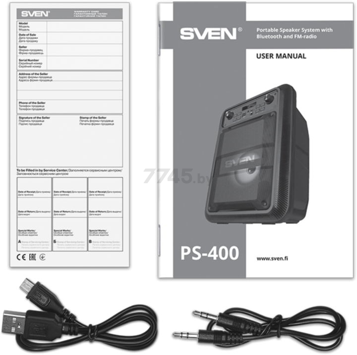 Колонка портативная беспроводная SVEN PS-400 Black - Фото 10