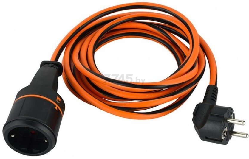 Удлинитель-шнур 20 м 1 розетка 16А с заземлением ELECTRALINE оранжевый/черный (01731)