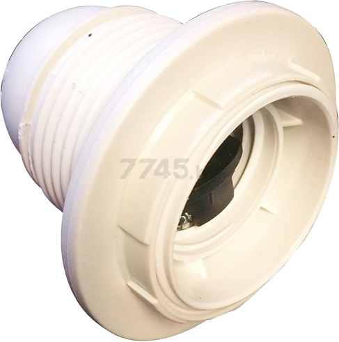 Патрон для лампочки Е27 пластиковый с двумя кольцами ELECTRALINE белый (71128)