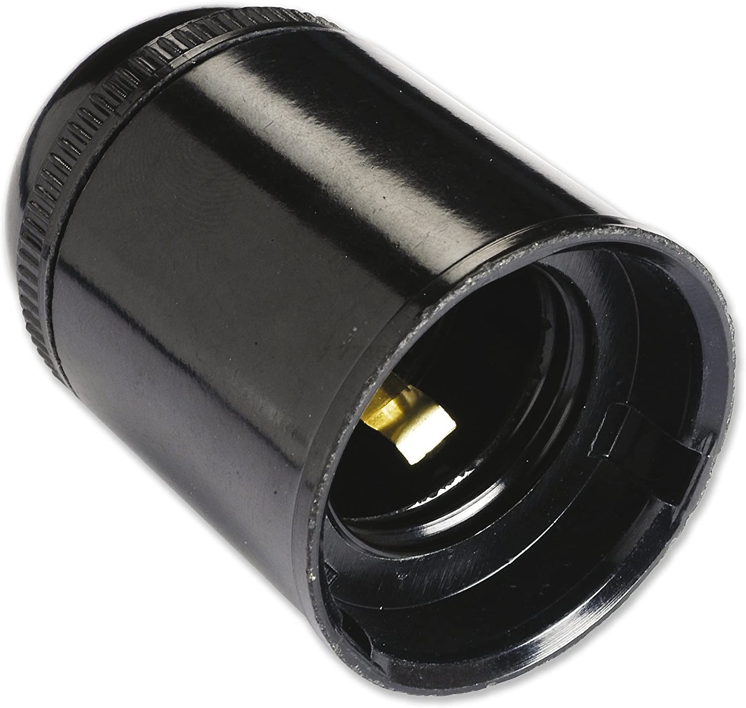 Патрон для лампочки Е27 пластиковый подвесной ELECTRALINE черный (71121)