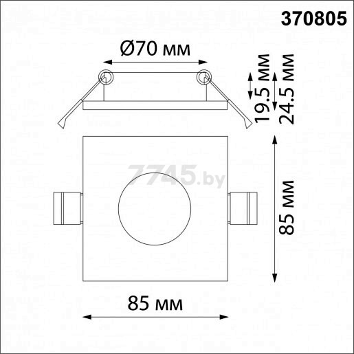 Точечный светильник NOVOTECH Spot NT22 Aqua черный (370805) - Фото 2