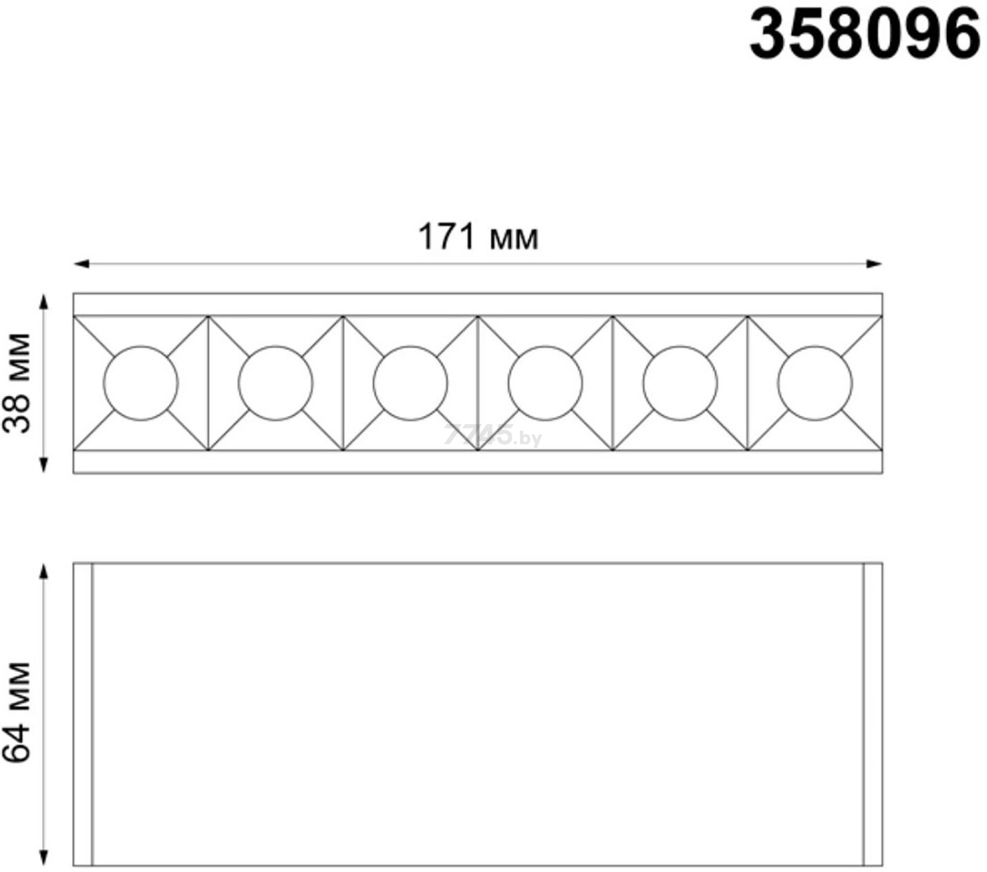 Светильник трековый 6 Вт 4000К NOVOTECH Ratio Over Троффер черный (358096) - Фото 4