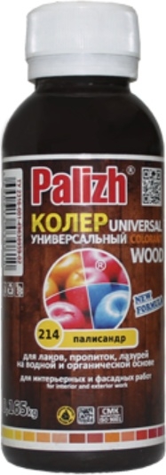 Колер PALIZH Wood универсальный №214 палисандр 0,1 л