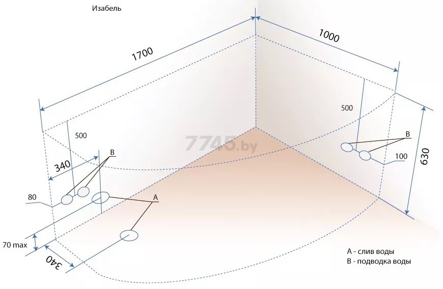 Ванна гидромассажная TRITON Изабель Экстра 170x100 левосторонняя Люкс (Щ000001054) - Фото 6