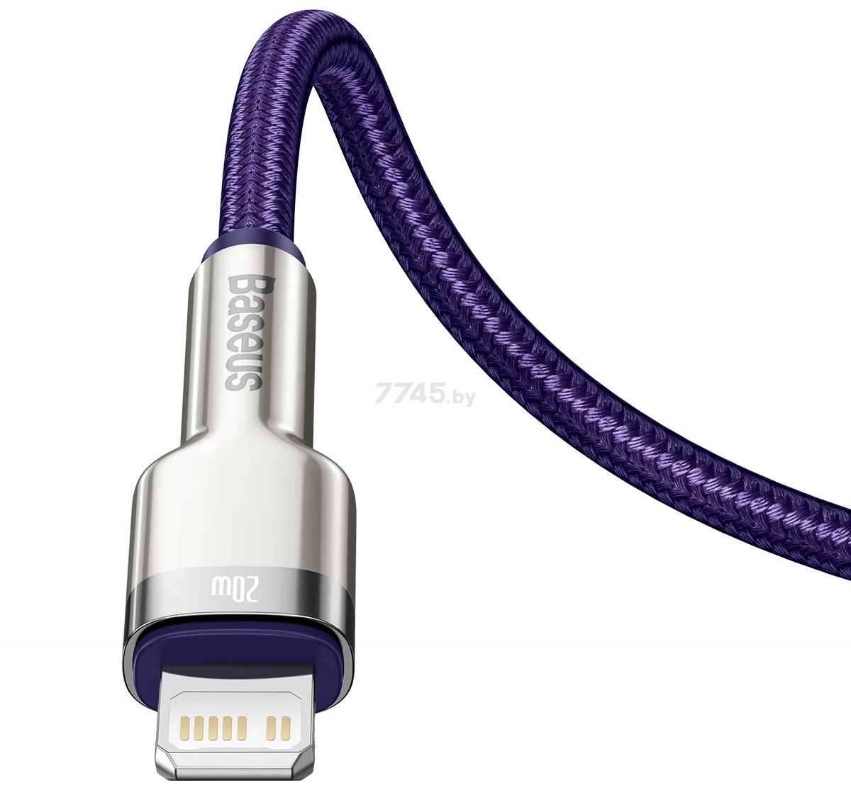 Кабель BASEUS CATLJK-A05 Cafule Series Metal Data Cable Type-C to Lightning 20W 1m Purple - Фото 5