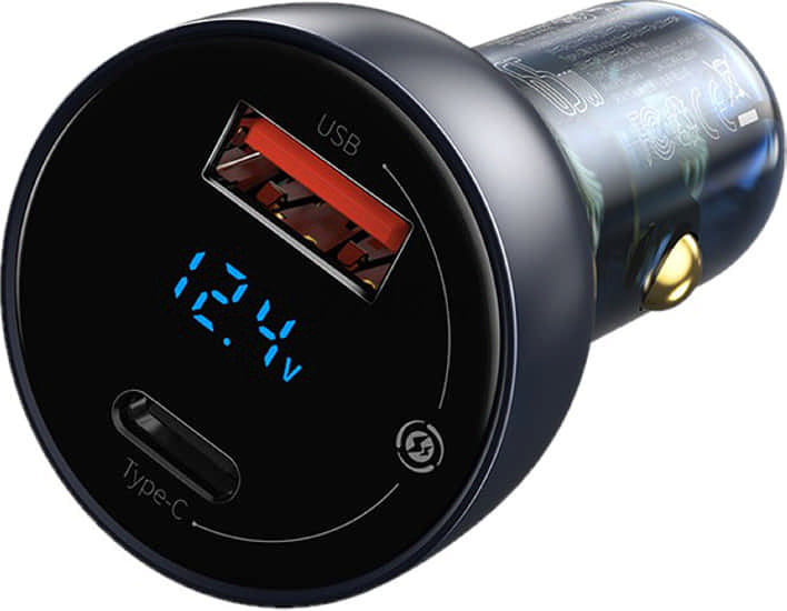 Автомобильное зарядное устройство BASEUS Particular Digital Display Dark blue (CCKX-C0A) - Фото 3