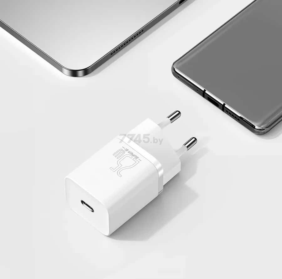 Сетевое зарядное устройство BASEUS Super Si Quick Charger White (CCSP020102) - Фото 7