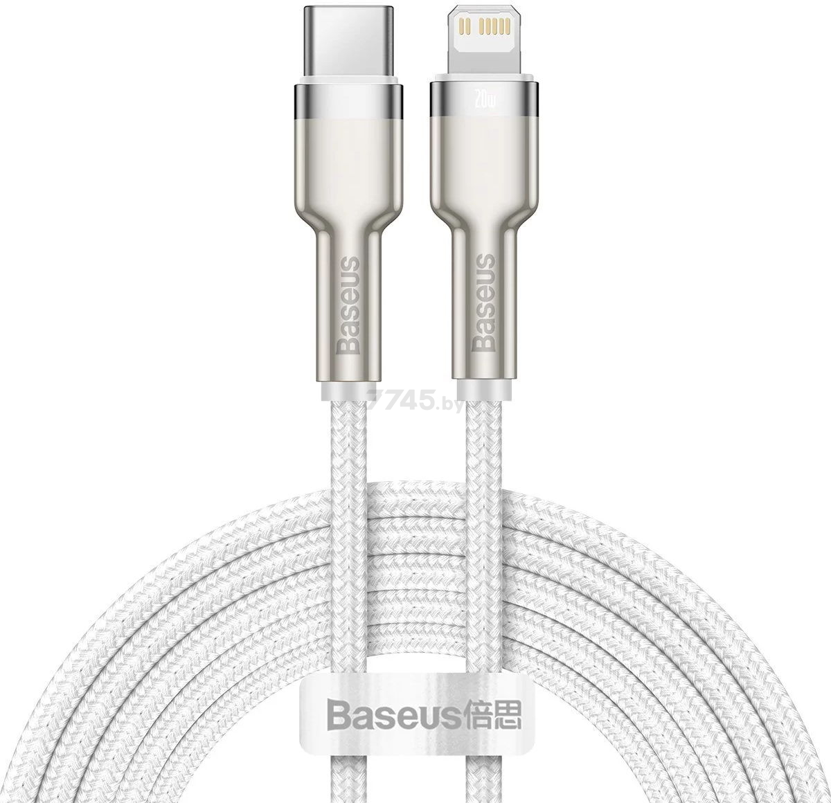 Кабель BASEUS CATLJK-B02 Cafule Series Metal Data Cable Type-C to Lightning 20W 2m White