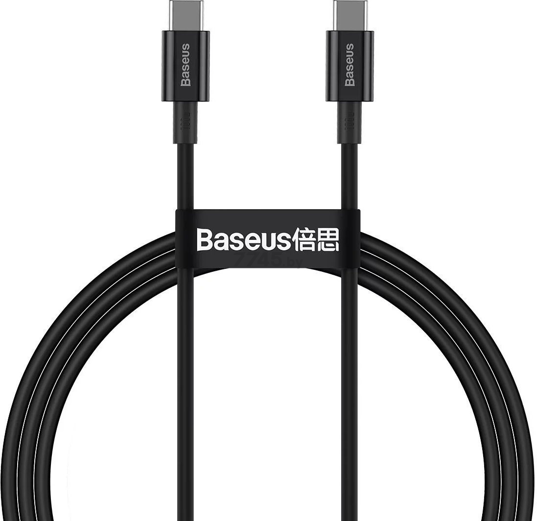 Кабель BASEUS CATYS-B01 Superior Series Type-C to Type-C (PD 100W) 1m Black