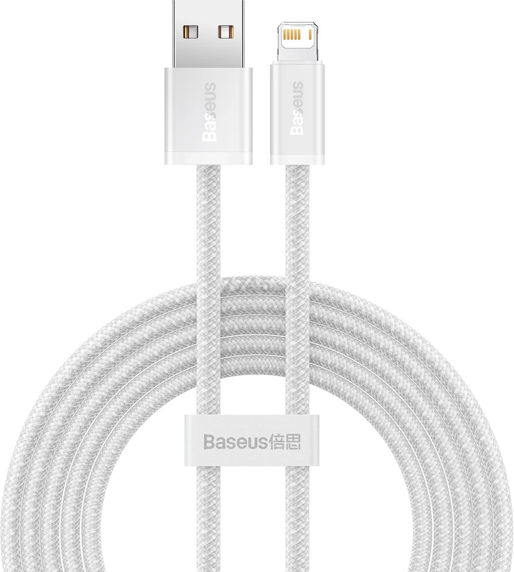 Кабель BASEUS CALD000502 Dynamic Series Fast Charging Data Cable USB to iP 2.4A 2m White