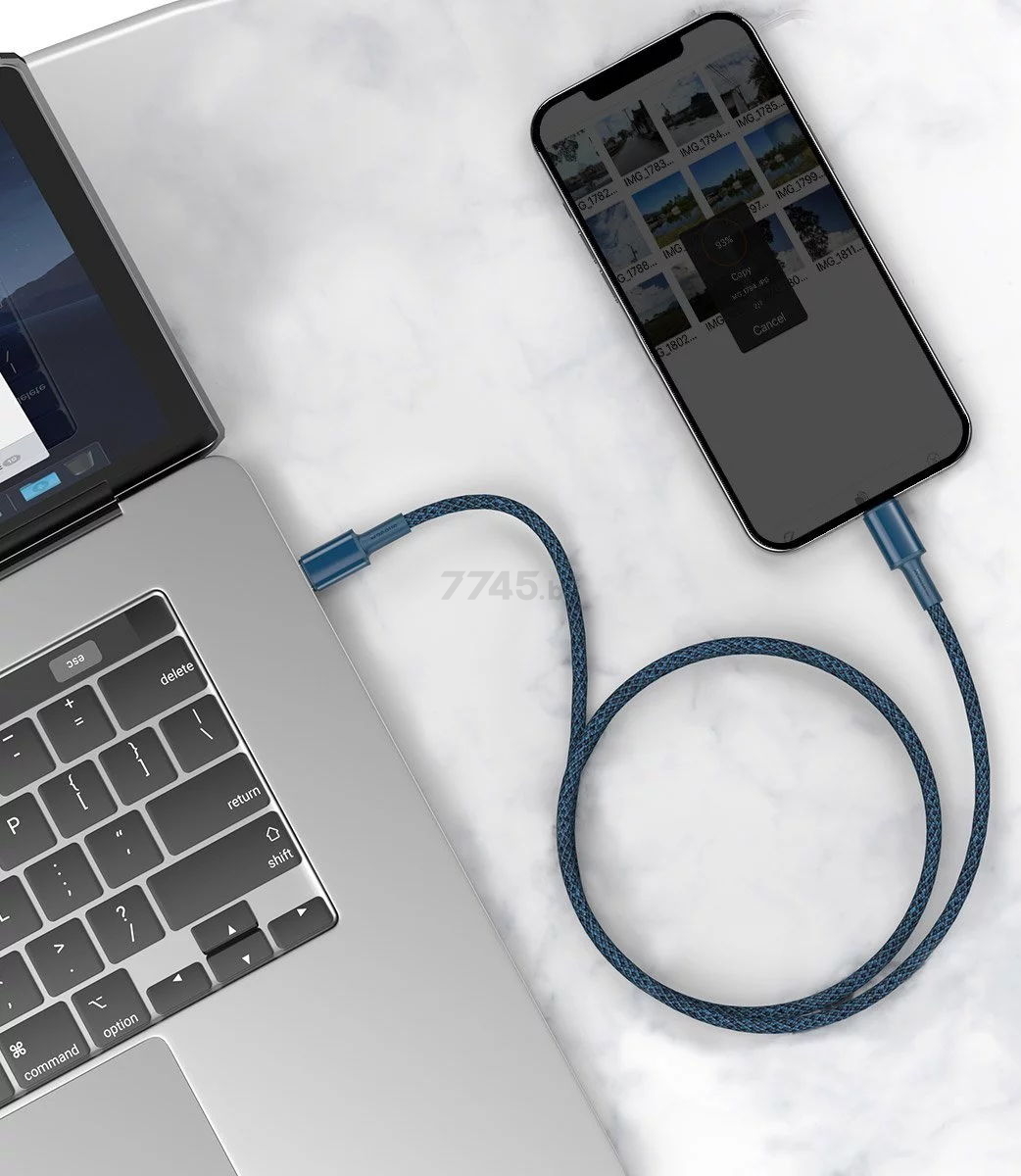 Кабель BASEUS CATLGD-03 Fast Charging Data Cable Type-C to Lightning PD 20W 1m Blue - Фото 7