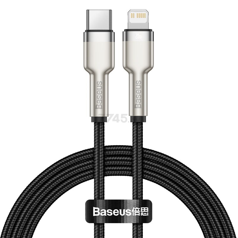 Кабель BASEUS CATLJK-A01 Cafule Series Metal Data Cable Type-C to Lightning 20W 1m Black