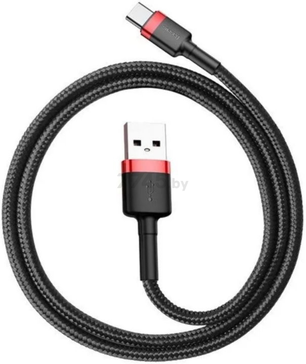 Кабель BASEUS CATKLF-C91 Cafule Cable USB to Type-C 2A 2m Red+Black - Фото 3