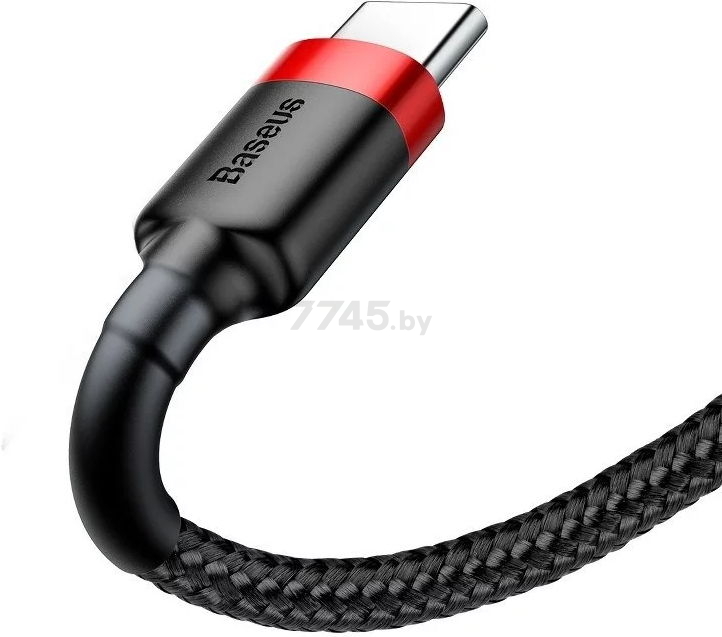 Кабель BASEUS CATKLF-C91 Cafule Cable USB to Type-C 2A 2m Red+Black - Фото 5