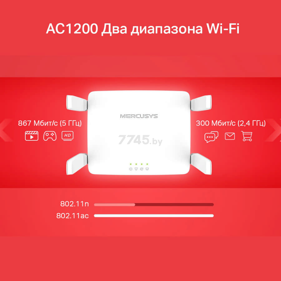 Wi-Fi роутер MERCUSYS AC10 - Фото 10