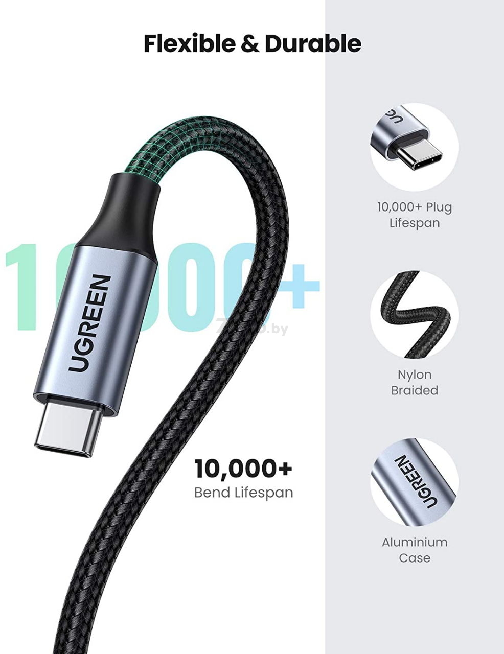 Удлинитель UGREEN US372-80810 USB-C 0,5 м - Фото 4