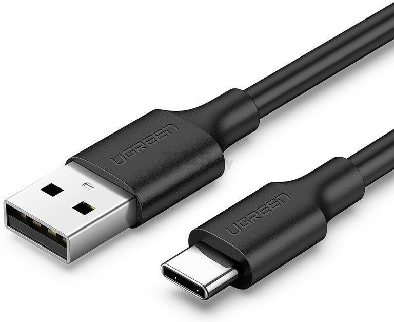 Кабель UGREEN US287-60826 USB-A 2.0 to Type C 2,4A силиконовый 3m Black