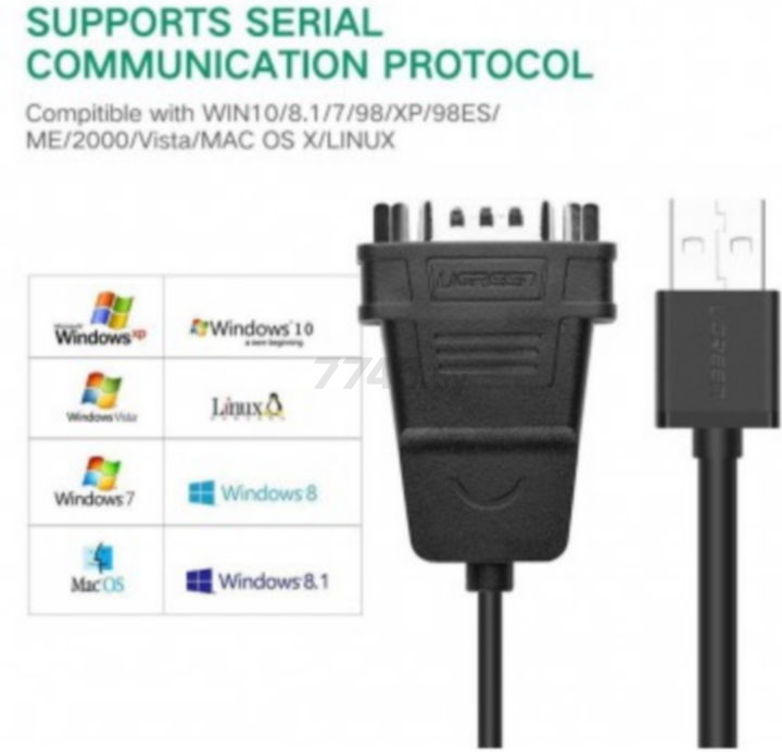 Кабель UGREEN US229-30769 USB-A – 2xRS-232 - Фото 4