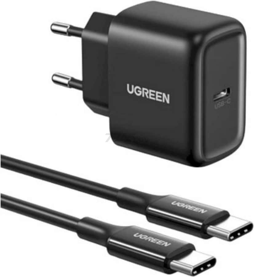 Сетевое зарядное устройство UGREEN CD250 Black с кабелем USB-C (50581)